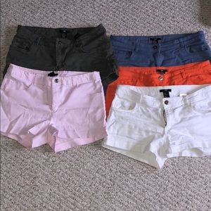 Lot of (5) H&M stretchy shorts, size 10
